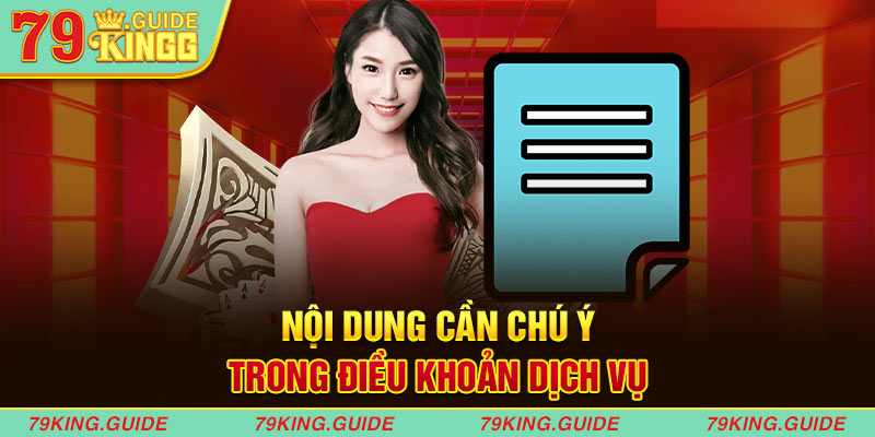 Nội dung đánh chú ý trong điều khoản điều kiện